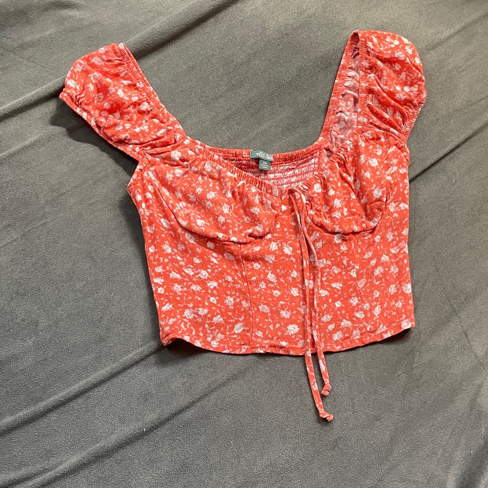 Floral Red Women's Top